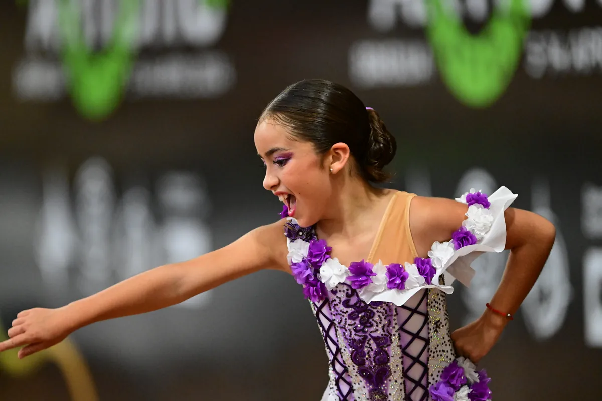 Agustina patinando en el Artistic International Series de Brasilia 2024