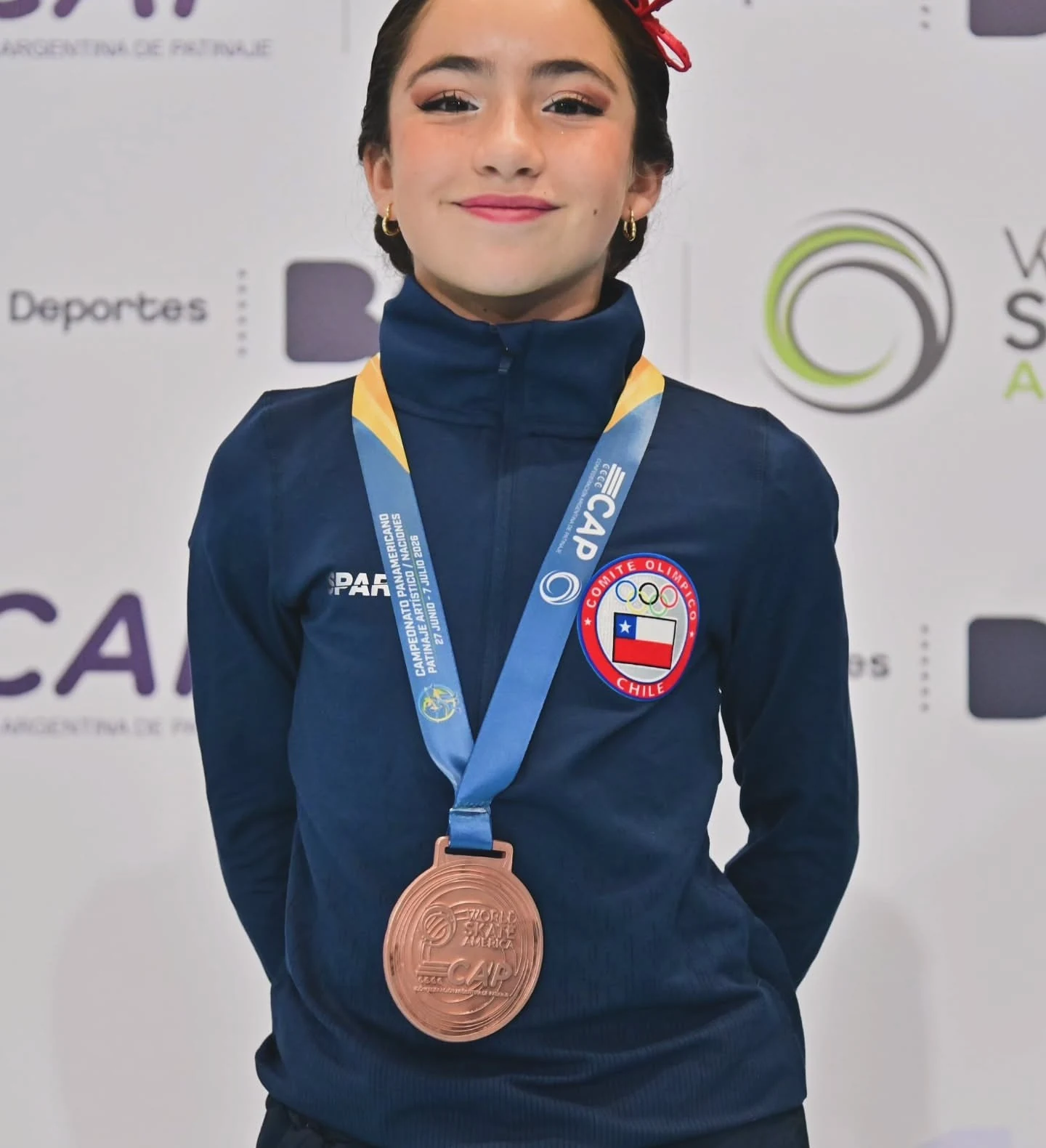 Agustina con su medalla de bronce del Campeonato Panamericano en Buenos Aires, 2026
